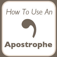 How To Use An Apostrophe