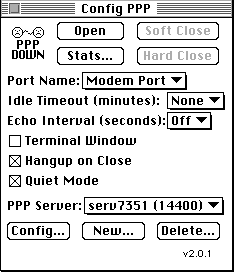 Image: ConfigPPPMain Screen