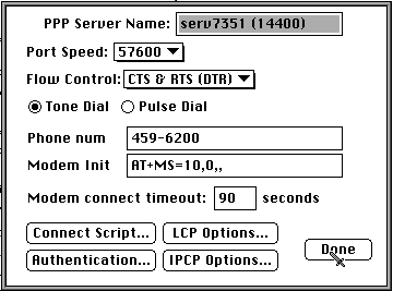Image: ConfigPPPConfiguration Screen