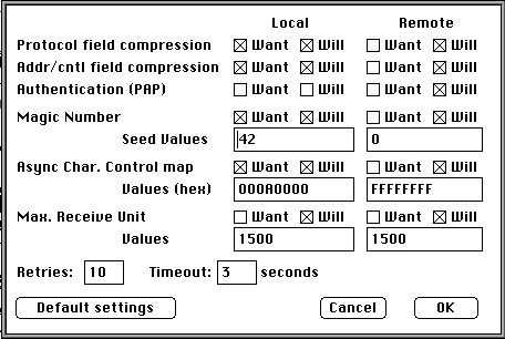 Image: ConfigPPPLCP Options