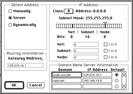 Image: MacTCPConfiguration Screen