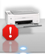 printer error icon with red exclamation point