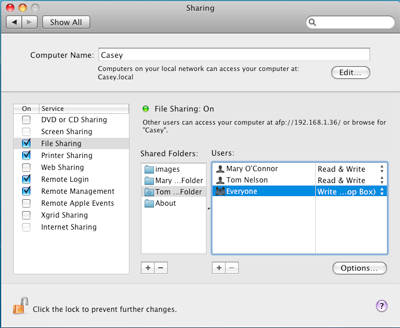 File Sharing With OS X 10.5 - Share Mac Files with Windows Vista